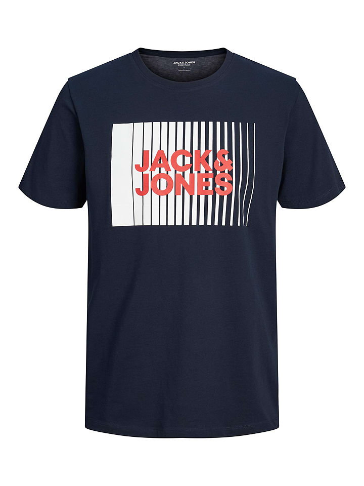 Jack & Jones Koszulka "Corp Logo" w kolorze granatowym