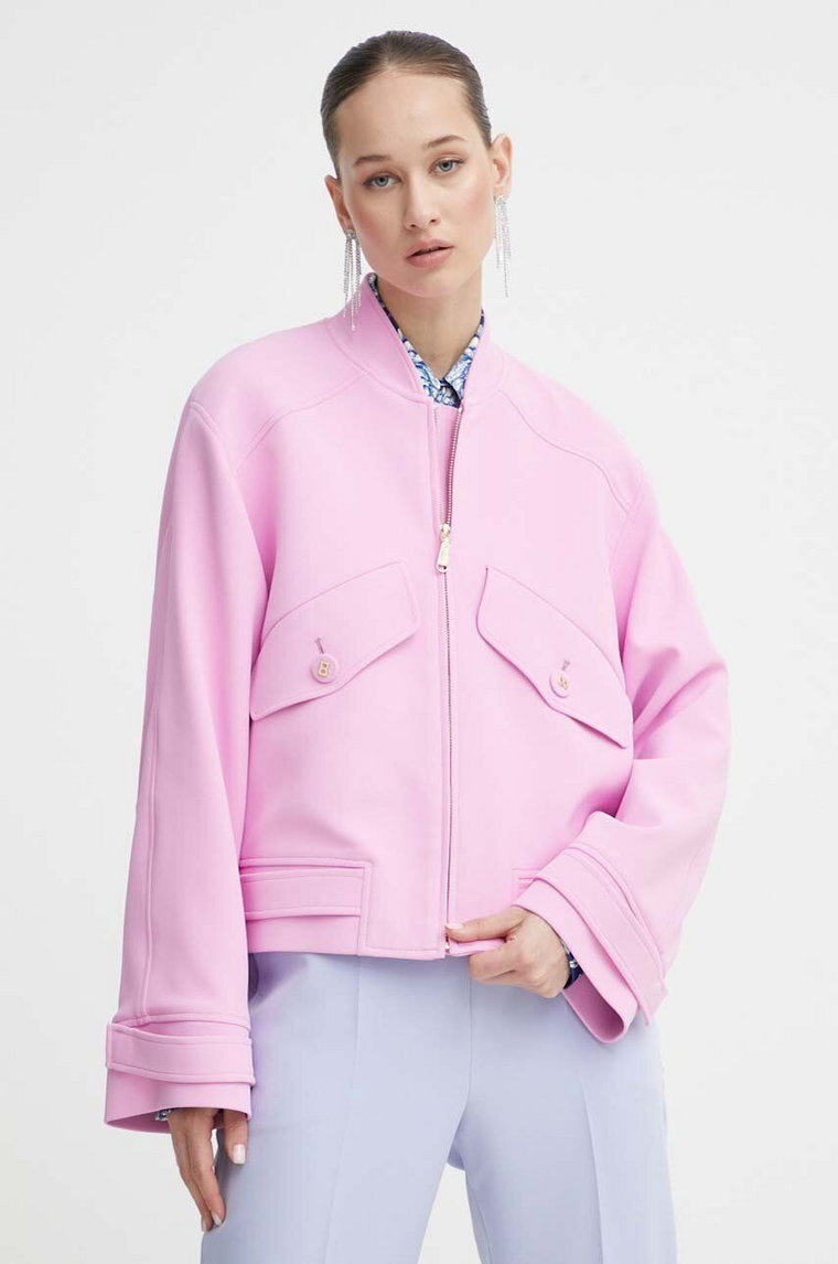 Blugirl Blumarine kurtka damska kolor różowy przejściowa RA4124.T3191