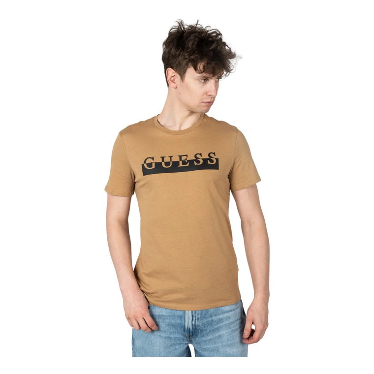Klasyczny T-shirt z Okrągłym Dekoltem Guess