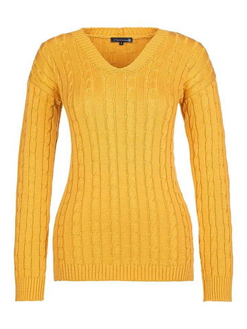 GIORGIO DI MARE Sweter w kolorze żółtym