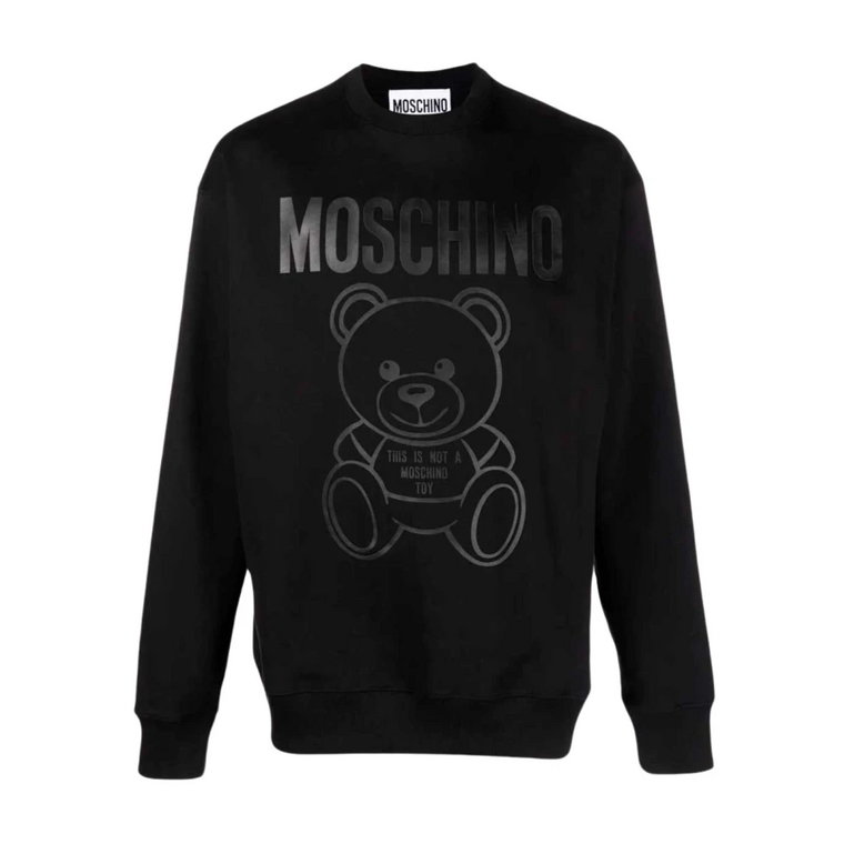 Bluza z logo i reliefem Teddy Bear - Rozmiar 44, Czarny Moschino