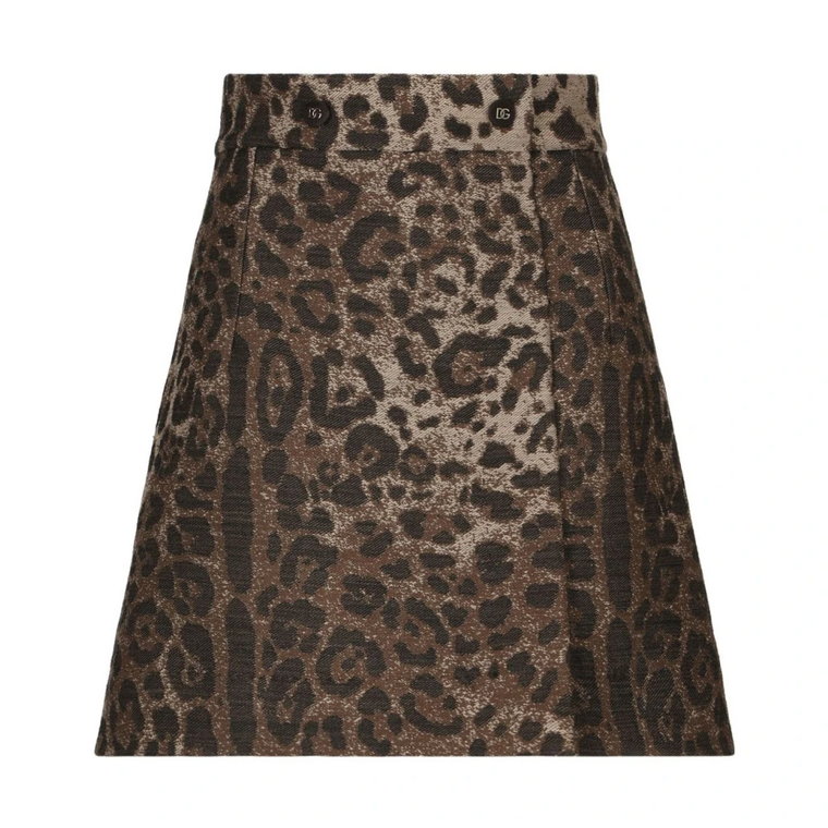 Leopard Print High-Waisted Miniskirt Dolce & Gabbana