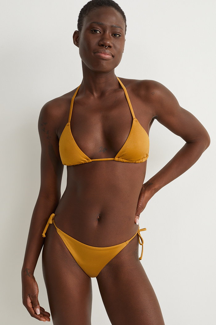 C&A Dół od bikini-niski stan-LYCRA XTRA LIFE, żółty, Rozmiar: 40