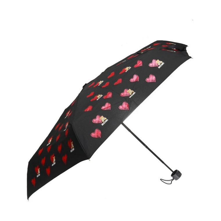 Logo Parasol, Czarny, 100% Poliester Moschino