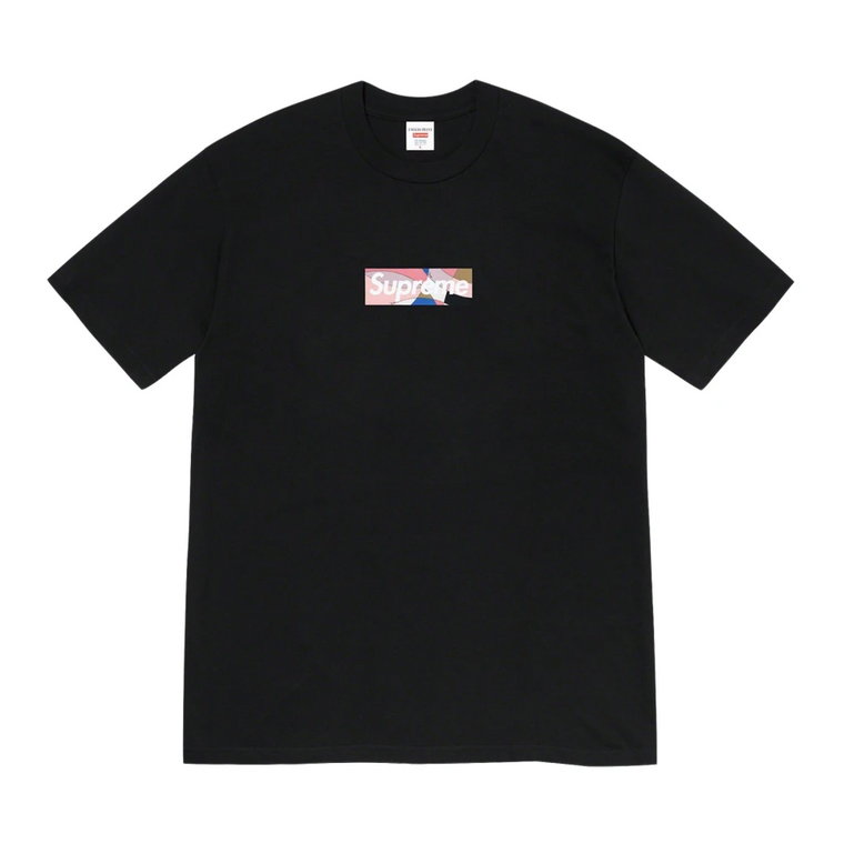 Limitowana edycja Box Logo Tee Czarny/Prażony Róż Supreme