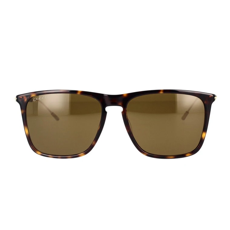 Okulary przeciwsłoneczne w kształcie prostokąta z metalowymi i plastikowymi oprawkami Gucci