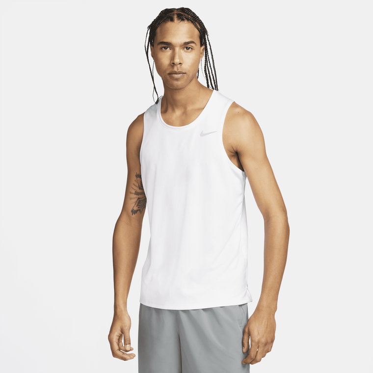 Męska koszulka bez rękawów do biegania Dri-FIT Nike Miler - Biel