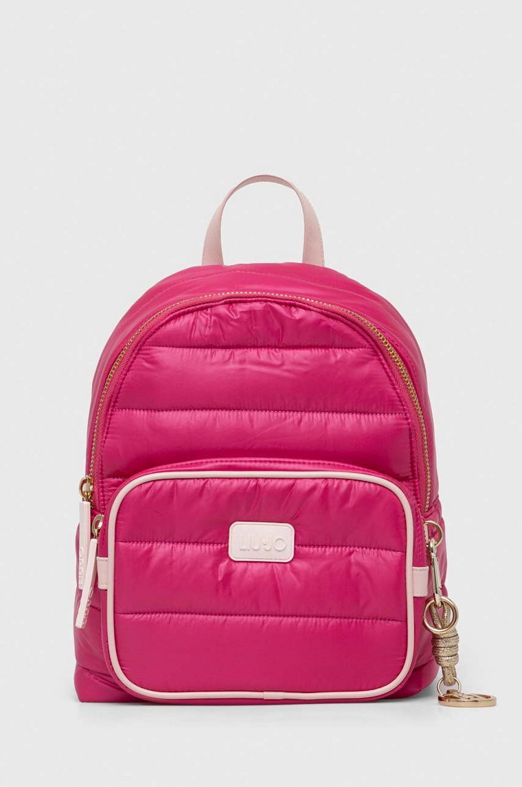 Liu Jo plecak damski kolor różowy mały z nadrukiem