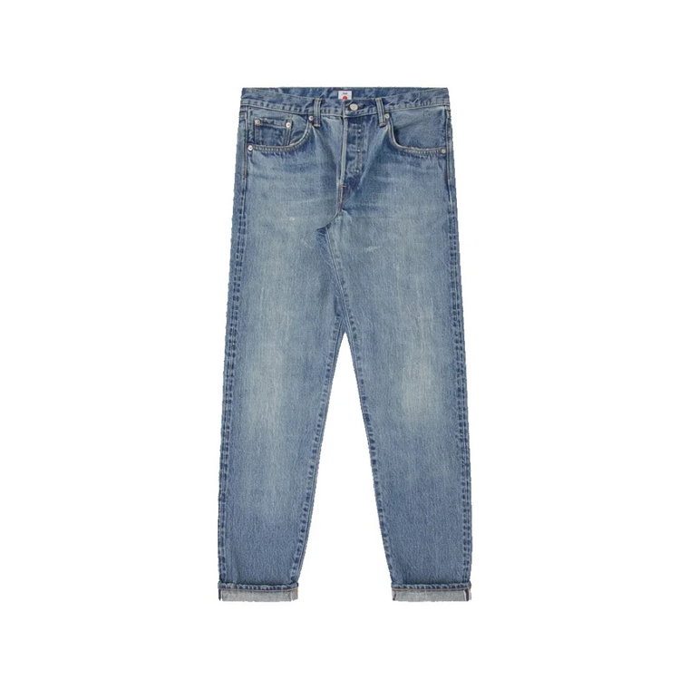 Regular Tapered Jeans Niebieski Remake Edwin