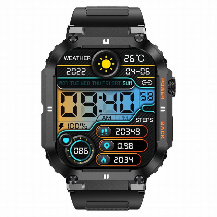 SMARTWATCH MĘSKI GRAVITY GT6-1 - WYKONYWANIE POŁĄCZEŃ, MONITOR SNU (sg020a)