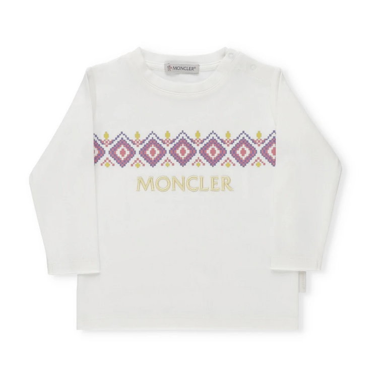 Koszulka z haftowanym logo Moncler