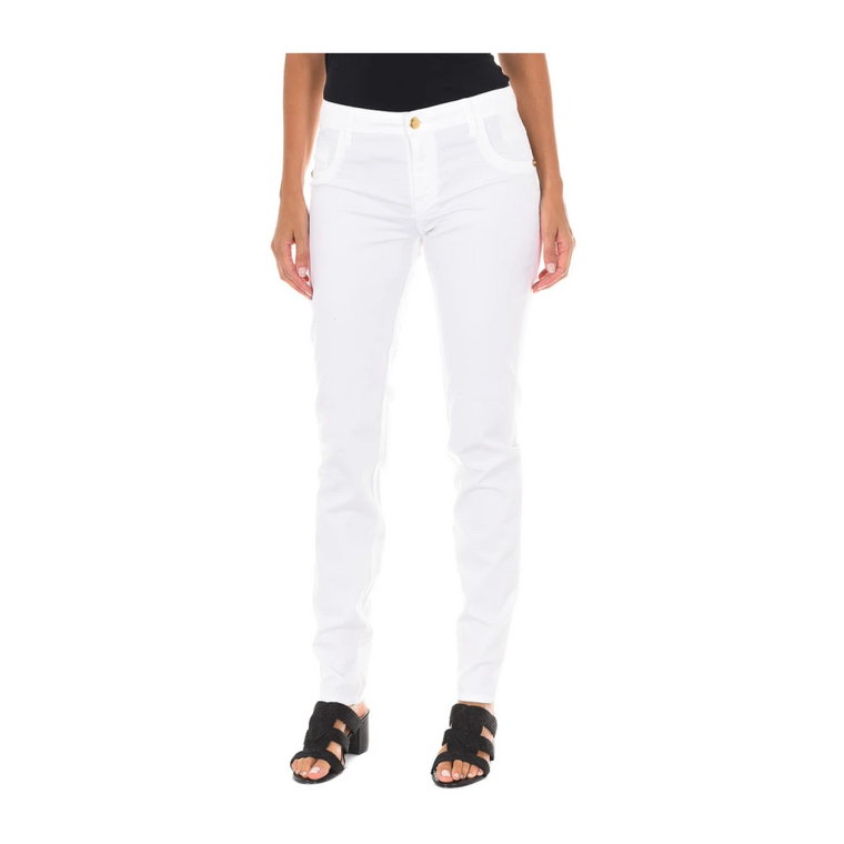 Białe Skinny Jeans MET