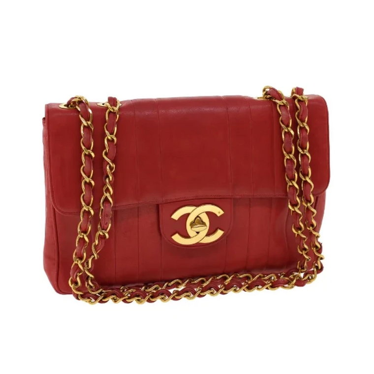 Używana Czerwona Torba Chanel Flap Chanel Vintage