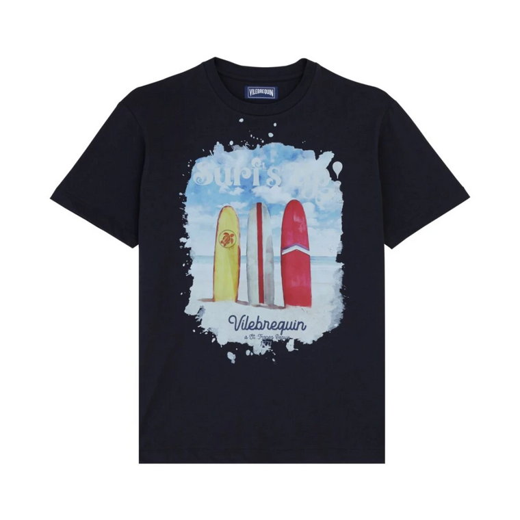 Męskie Surf's Up Bawełniane T-shirt Vilebrequin