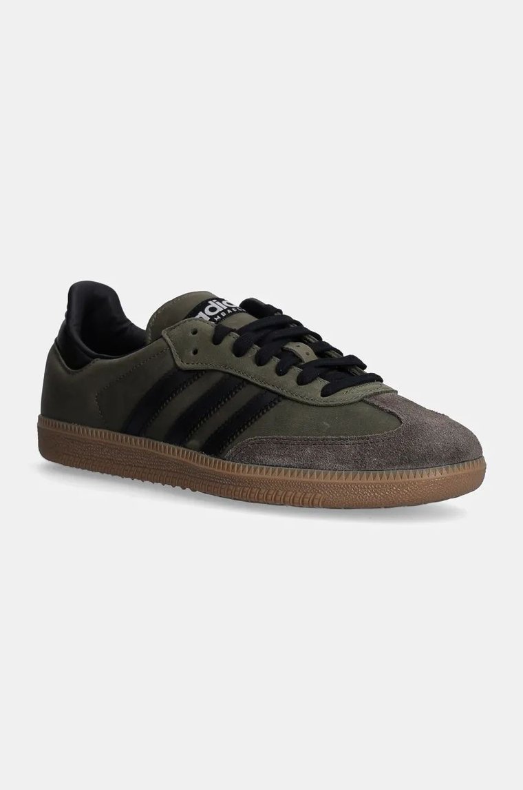 adidas Originals sneakersy skórzane Samba OG kolor zielony IE9163