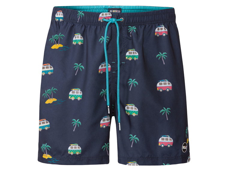 Happy Shorts Szorty kąpielowe męskie (Wzór: tropikalny, XL)