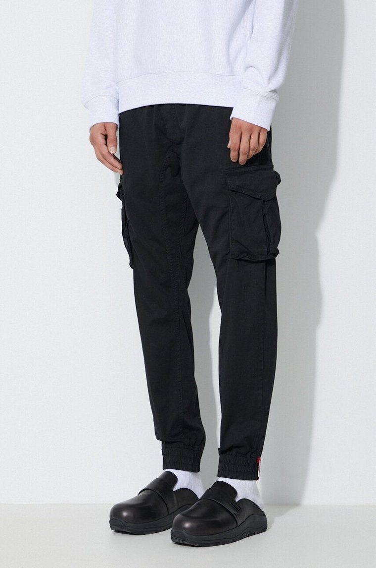 Alpha Industries spodnie Cotton Twill Jogger męskie kolor czarny 116202.03