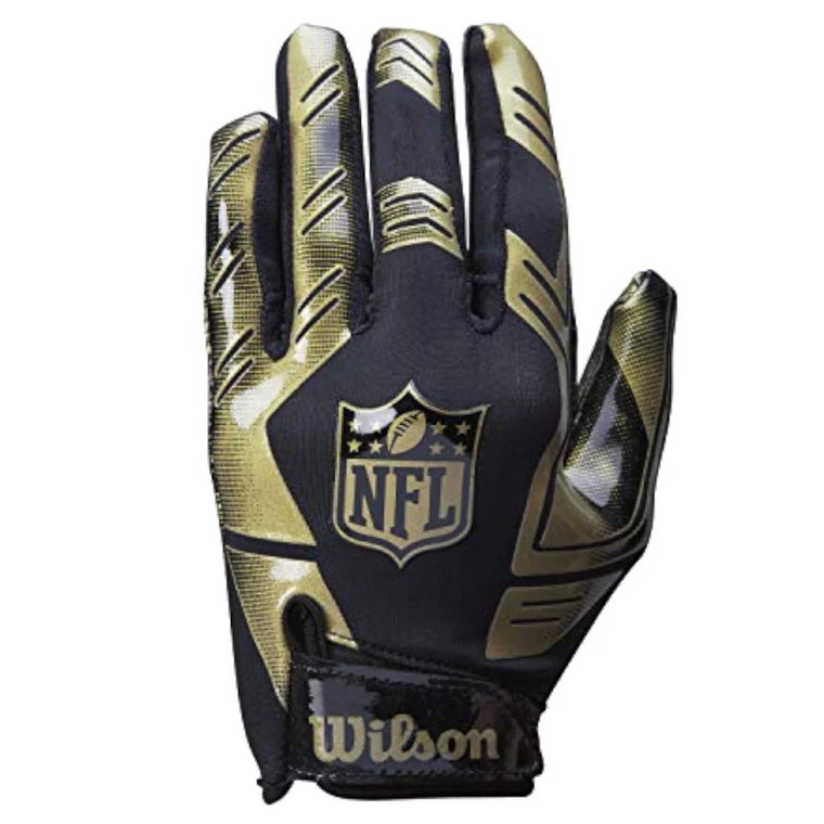Wilson NFL Stretch Fit Receivers Gloves WTF930600M, Męskie, Czarne, rękawiczki, poliester, rozmiar: One size