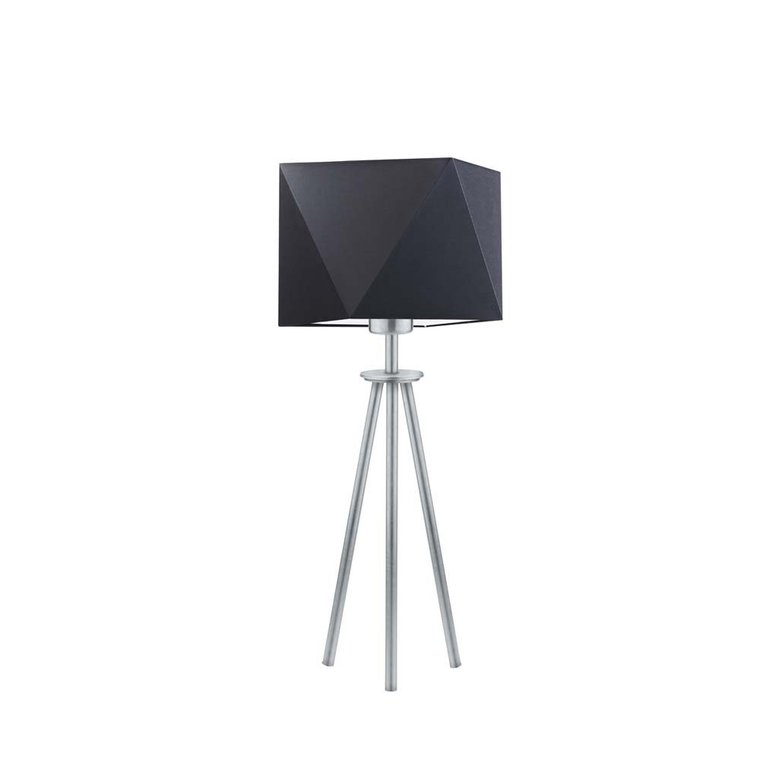 Lampka nocna LYSNE Soveto, 60 W, E27, czarna/srebrna, 50x23 cm