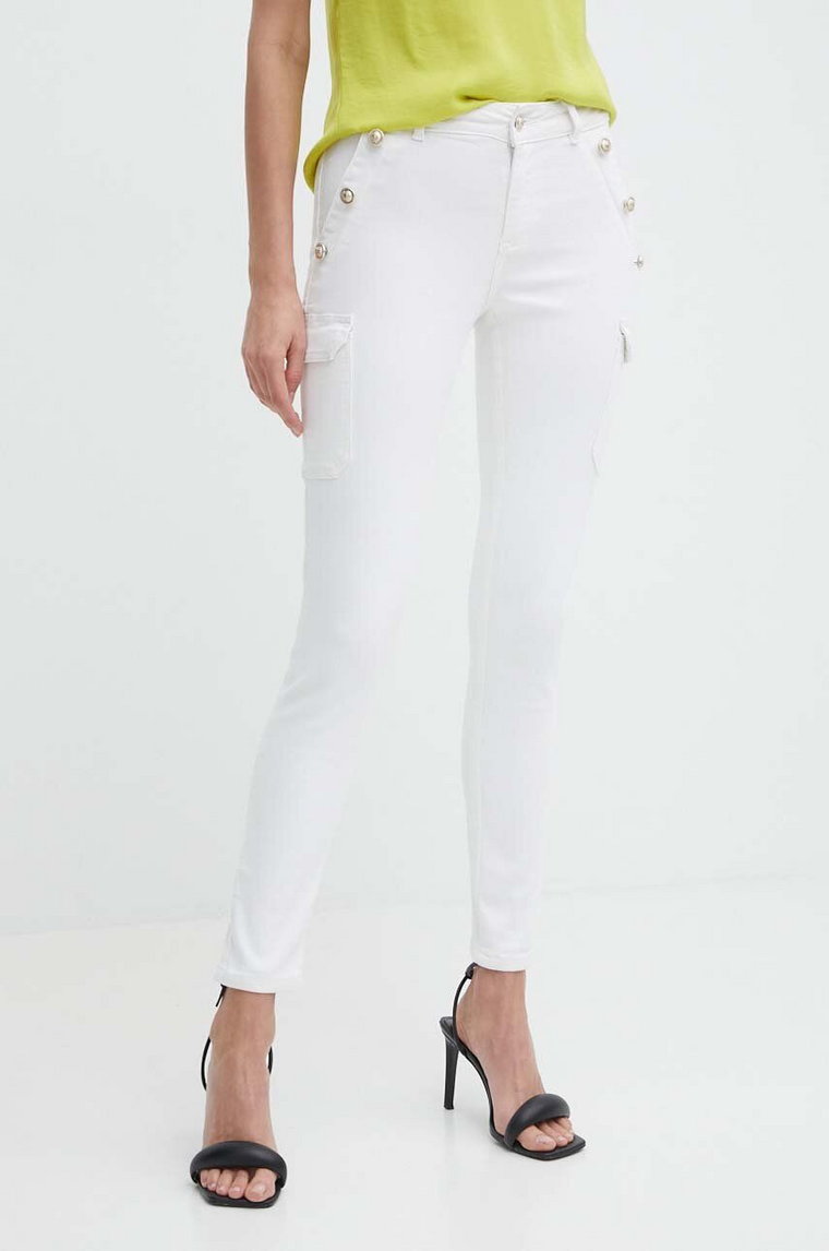 Morgan jeansy PEMA3 damskie kolor biały