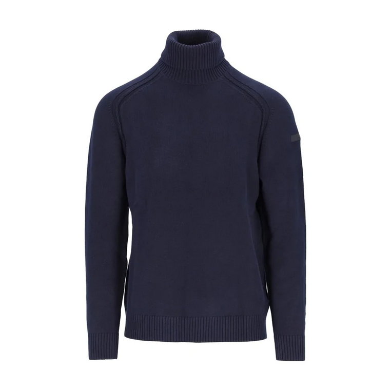 Niebieski Sweter z Długim Rękawem RRD