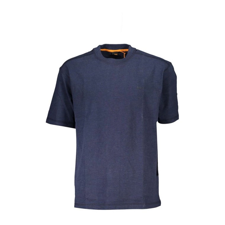 Niebieski T-shirt z nadrukiem logo Hugo Boss
