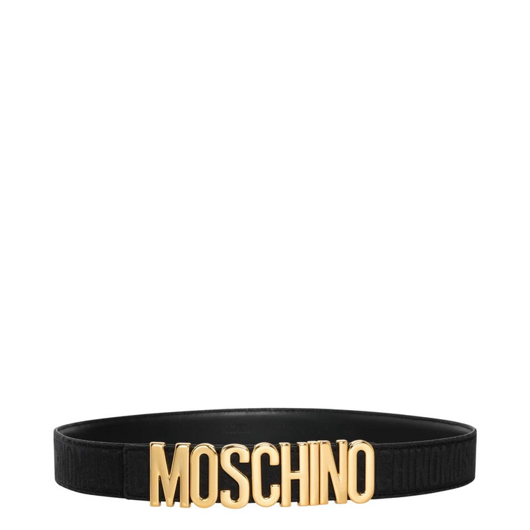 Regulowany Pasek z Logo i Zapięciem na Sprzączkę Moschino