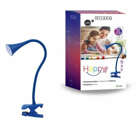 Lampka biurkowa LED INQ Nilsen Happy PX029, niebieska, 2,5 W