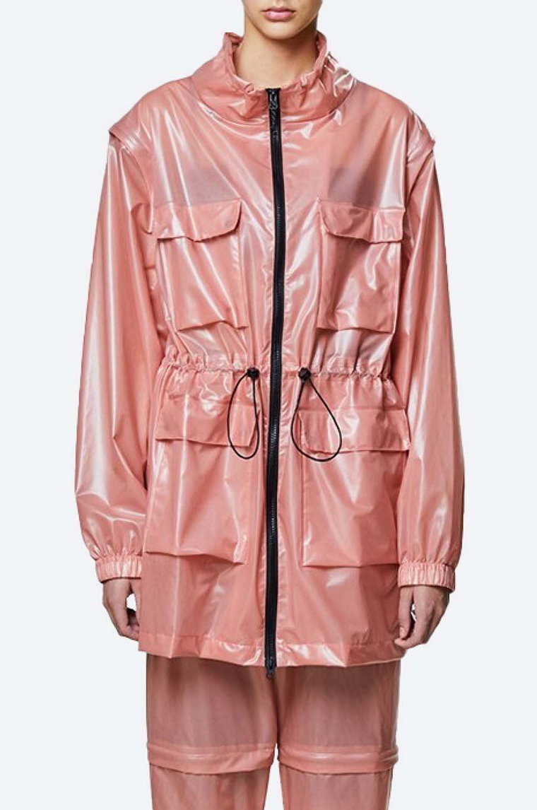 Rains parka przeciwdeszczowa Shadow Zip Off Parka 1846 kolor różowy przejściowa 1846.SHADOWBLUSH