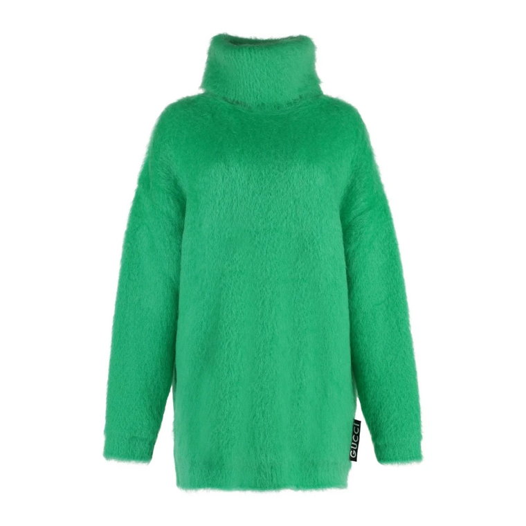 Mohair-Blend Mini Sukienka Sweter Gucci