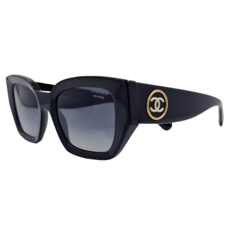 Okulary przeciwsłoneczne w Czarnym Acetacie Chanel