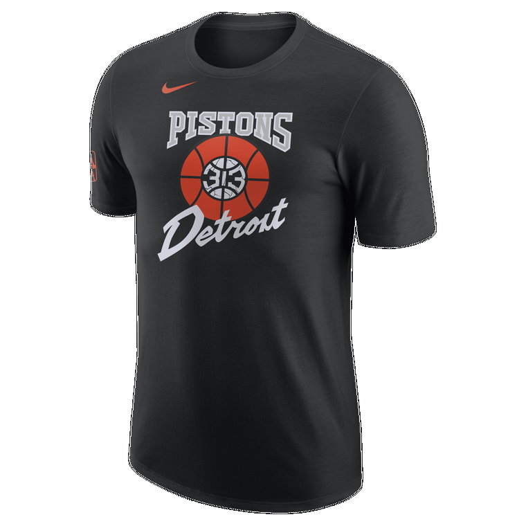 T-shirt męski Nike NBA Detroit Pistons City Edition - Czerń