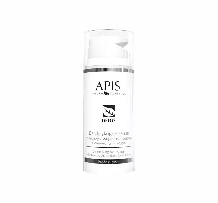 APIS DETOX DETOKSYKUJĄCE SERUM DO TWARZY Z WĘGLEM Z BAMBUSA I JONIZOWANYM SREBREM 100ML