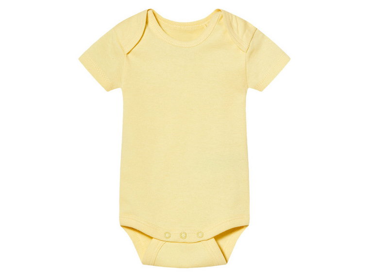 lupilu Body niemowlęce z bawełny organicznej, 2 sztuki (50/56, Żółty/ biały)