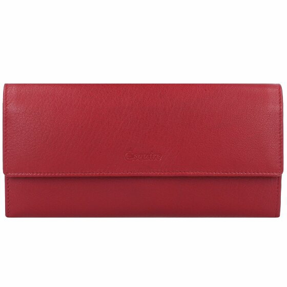 Esquire New Line Portfel Ochrona RFID Skórzany 18.5 cm rot