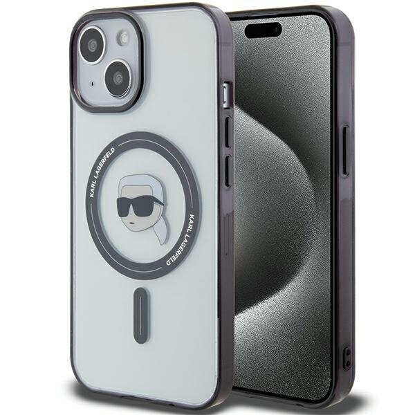 Karl Lagerfeld KLHMP15MHKHNOTK iPhone 15 Plus 6.7" transparent hardcase IML Karl`s Head MagSafe