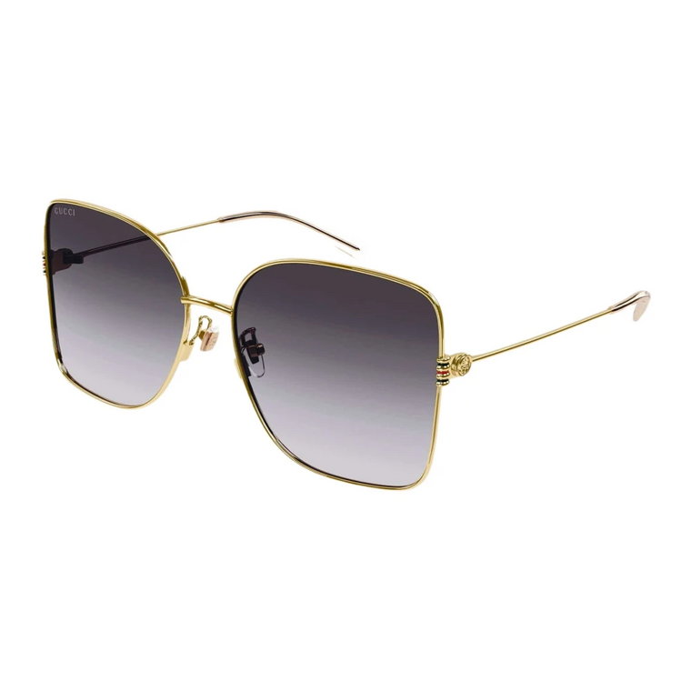 Eleganckie metalowe okulary przeciwsłoneczne w kształcie kwadratu Gucci