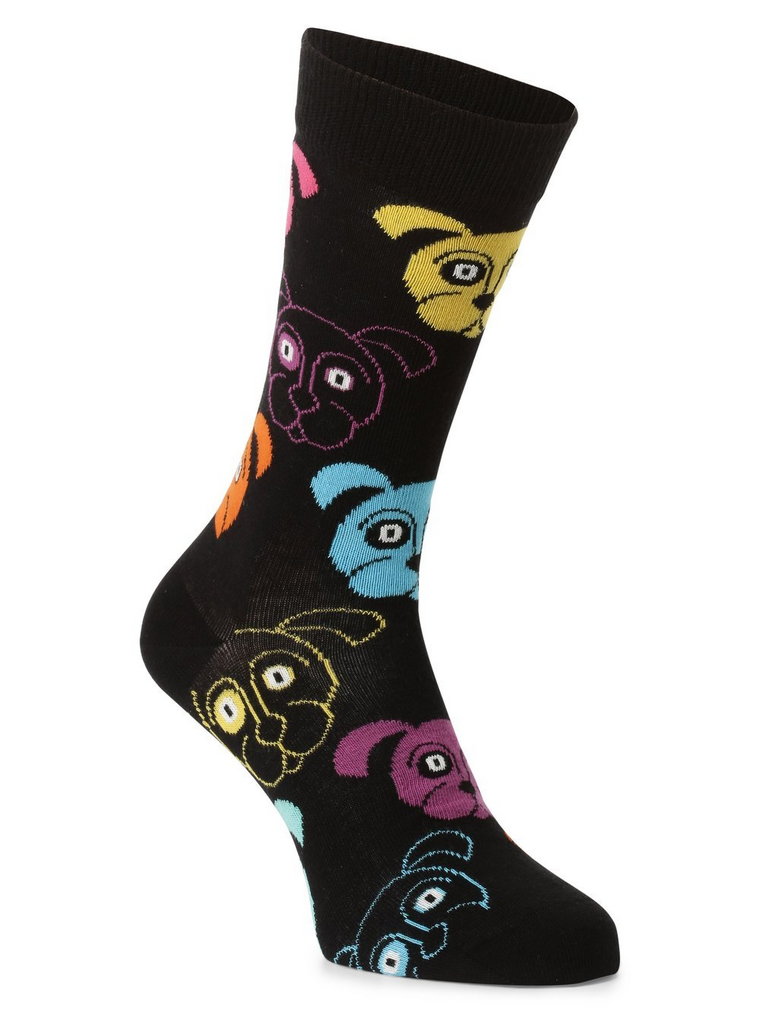 Happy Socks - skarpety z drobnej dzianiny, czarny|wielokolorowy