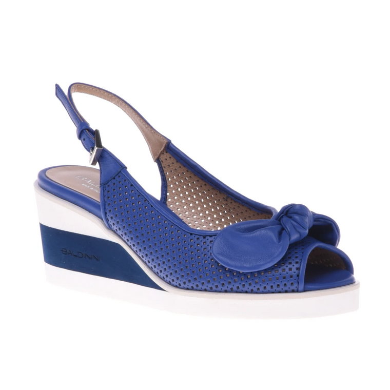 Sandal in blue calfskin Baldinini