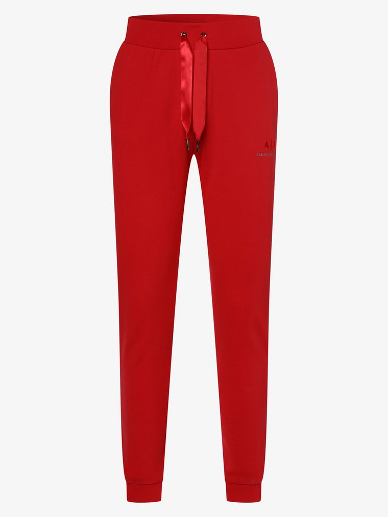 Armani Exchange - Damskie spodnie dresowe, czerwony