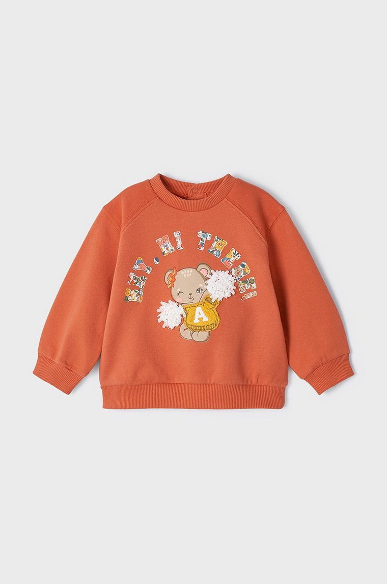 Mayoral bluza dziecięca kolor pomarańczowy z nadrukiem