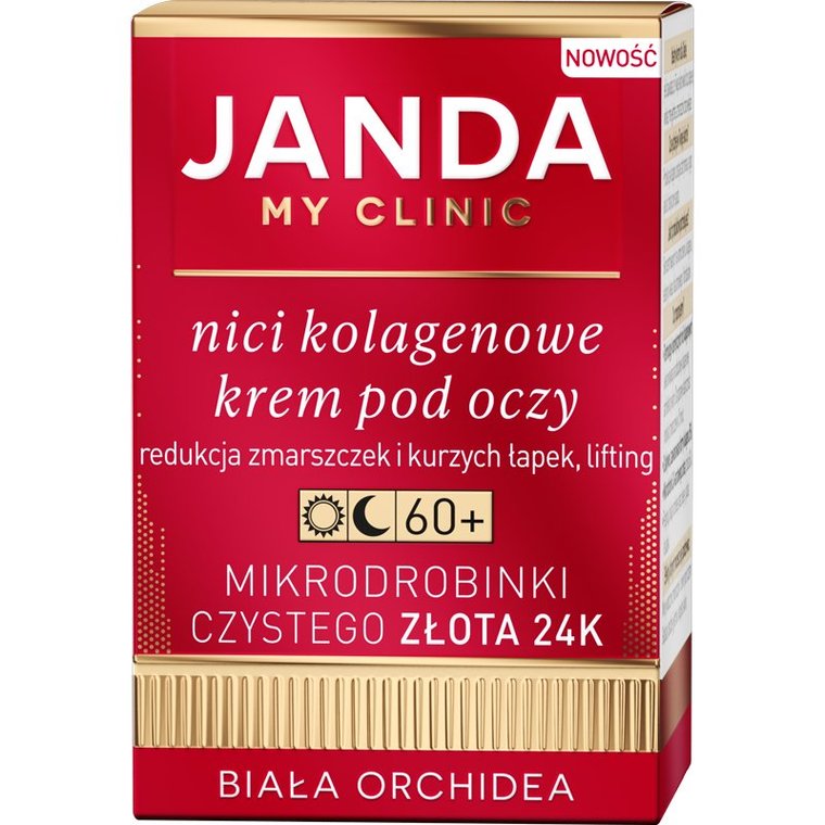 JANDA, My Clinic, Nici Kolagenowe Krem Pod Oczy 60+,  15ml