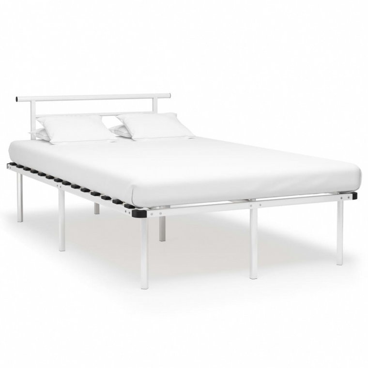 Rama łóżka, biała, metalowa, 120 x 200 cm kod: V-324827