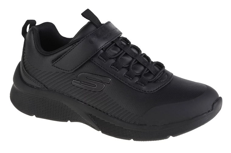 Skechers Microspec-Classmate 302607L-BBK, Dla dziewczynki, Czarne, buty sneakers, skóra syntetyczna, rozmiar: 28