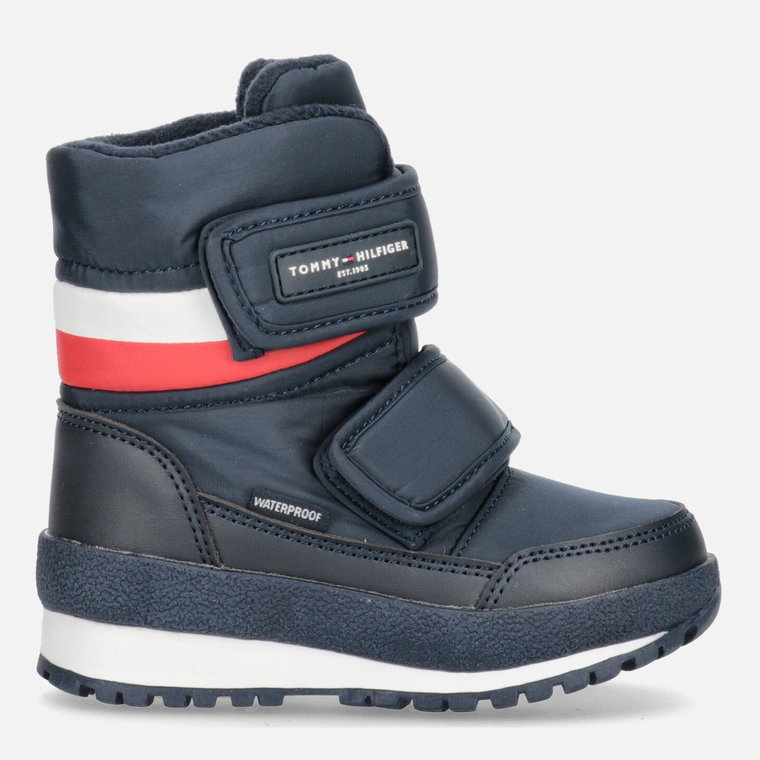 Śniegowce chłopięce ocieplane Tommy Hilfiger T3B5-32545-1485Y019 25 Niebieski/Czerwony/Biały (8052578035955). Kozaki i śniegowce chłopięce