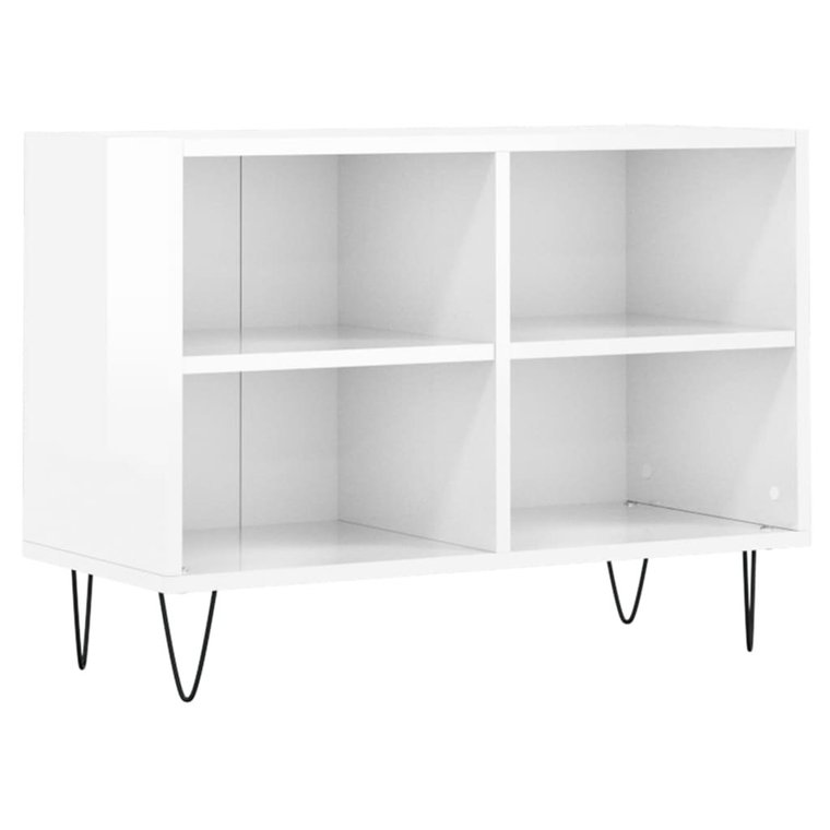 Szafka pod TV biała 69,5x30x50cm drewno żelazo