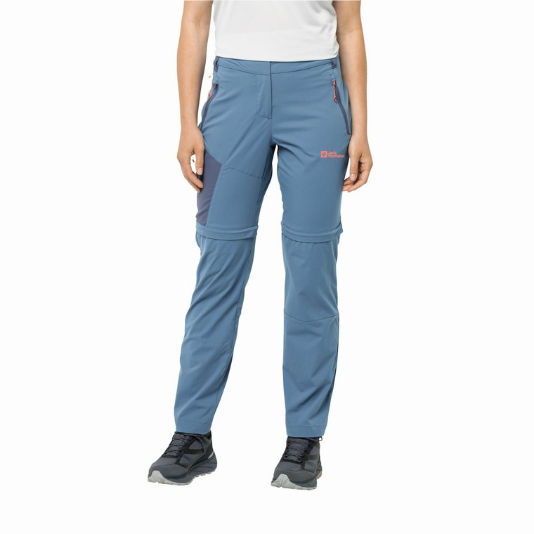Damskie spodnie softshellowe Jack Wolfskin GLASTAL ZIP AWAY PANTS W elemental blue - 36