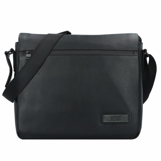 Jost Stockholm Messenger Leather 33 cm Laptop Compartment schwarz