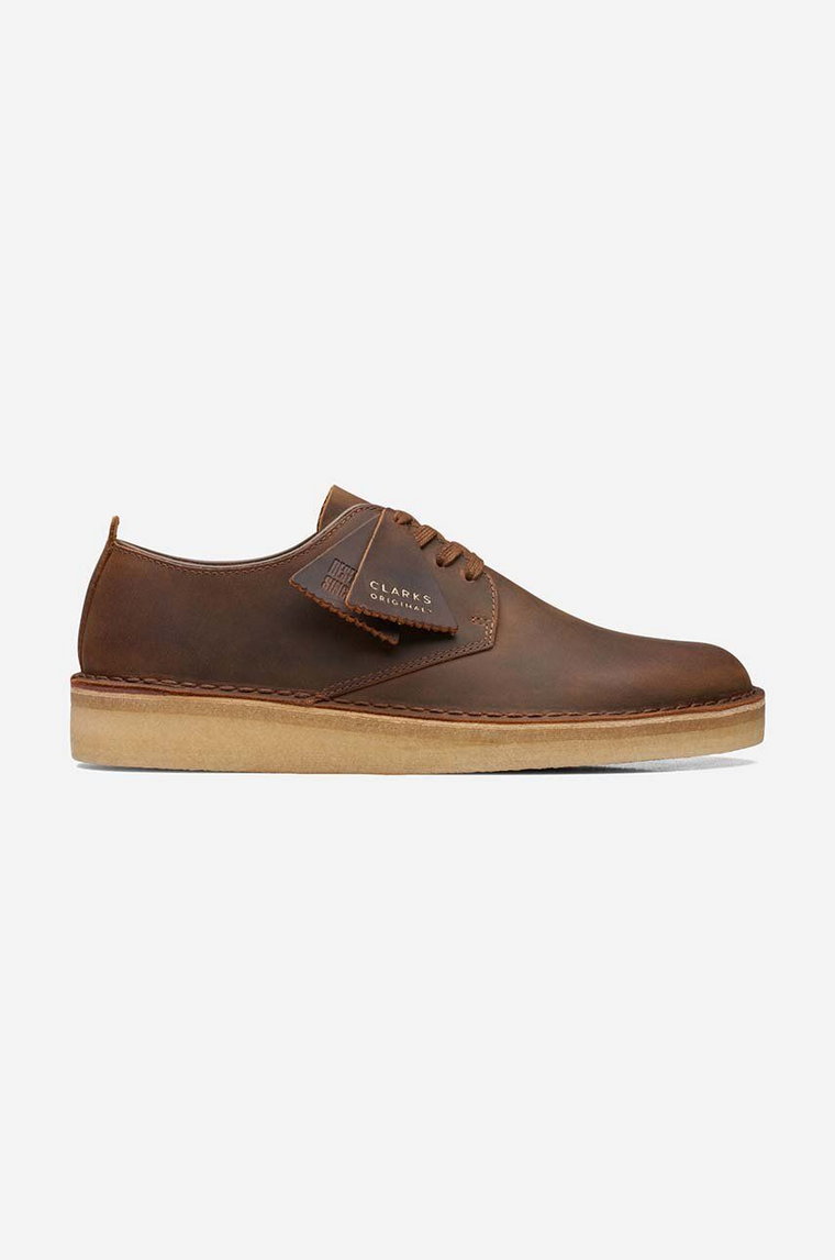 Clarks półbuty skórzane Coal London Beeswax kolor brązowy 26171493 26171493-BROWN