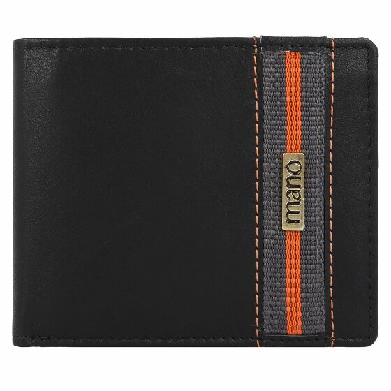 mano Don Leonardo RFID Leather Wallet 11,5 cm schwarz